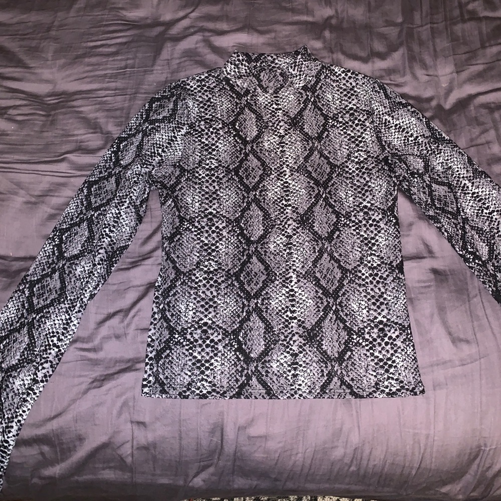 Snakeskin mock shirt
